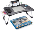 Slendor Lap Desk with Tablet Slot for Bed and Couch Use