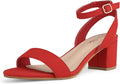 Women's Open Toe Ankle Strap Low Block Heels Sandals - 2.5in Comfort