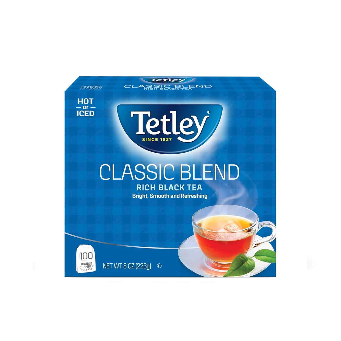 Tetley Classic Blend Premium Black Tea - 100 Count Pack of 12