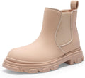 Girls Chelsea Lug Sole Ankle Boots with Side Zipper - Easy On/Off