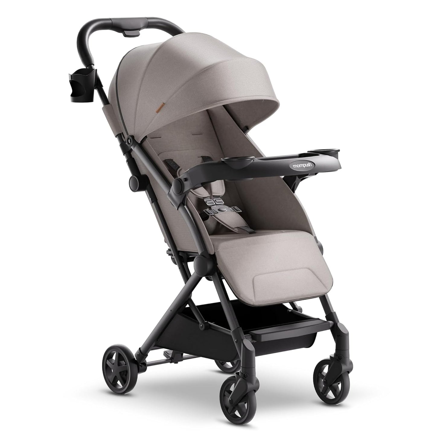 Mompush Lithe V2 Lightweight Stroller: Ultra-Compact Fold, Travel-Ready