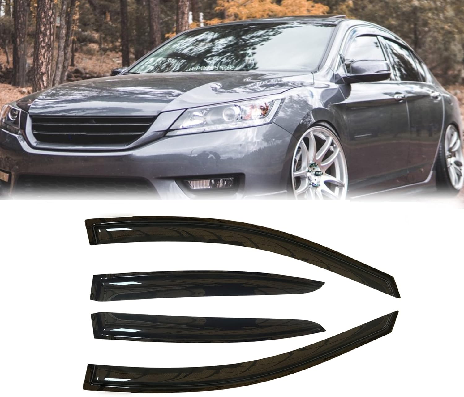 Tape-On Rain Guard 4-Piece for 2013-2017 Honda Accord Windows