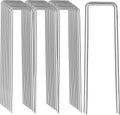 Landscape Staples 12 in 100 Pack - Heavy Duty Galvanized Stakes