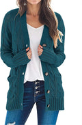 Long Sleeve Cable Knit Open Front Cardigan - Cozy Layering Staple