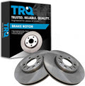 TRQ Front Brake Rotors Set Vented Compatible with 2003-2011 Saab 9-3