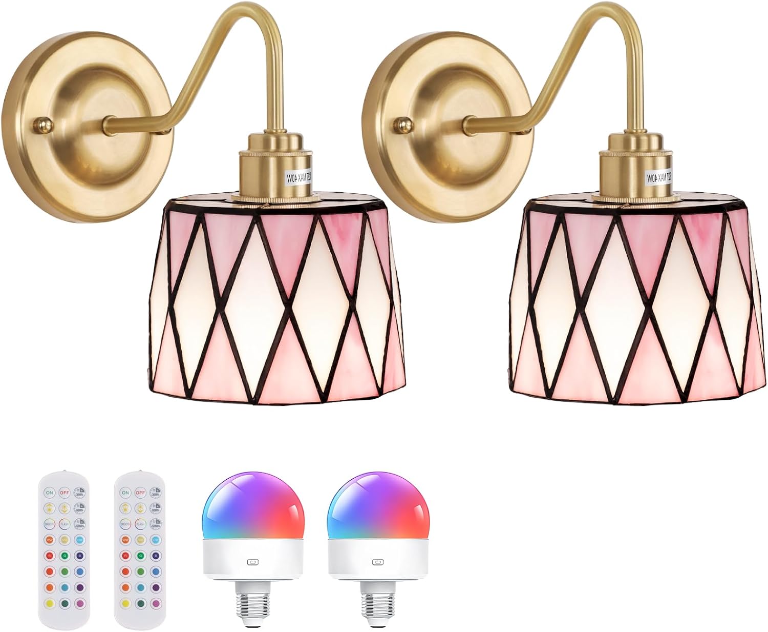 Vintage Battery Operated Wall Sconce Set of 2 for Modern Decor
