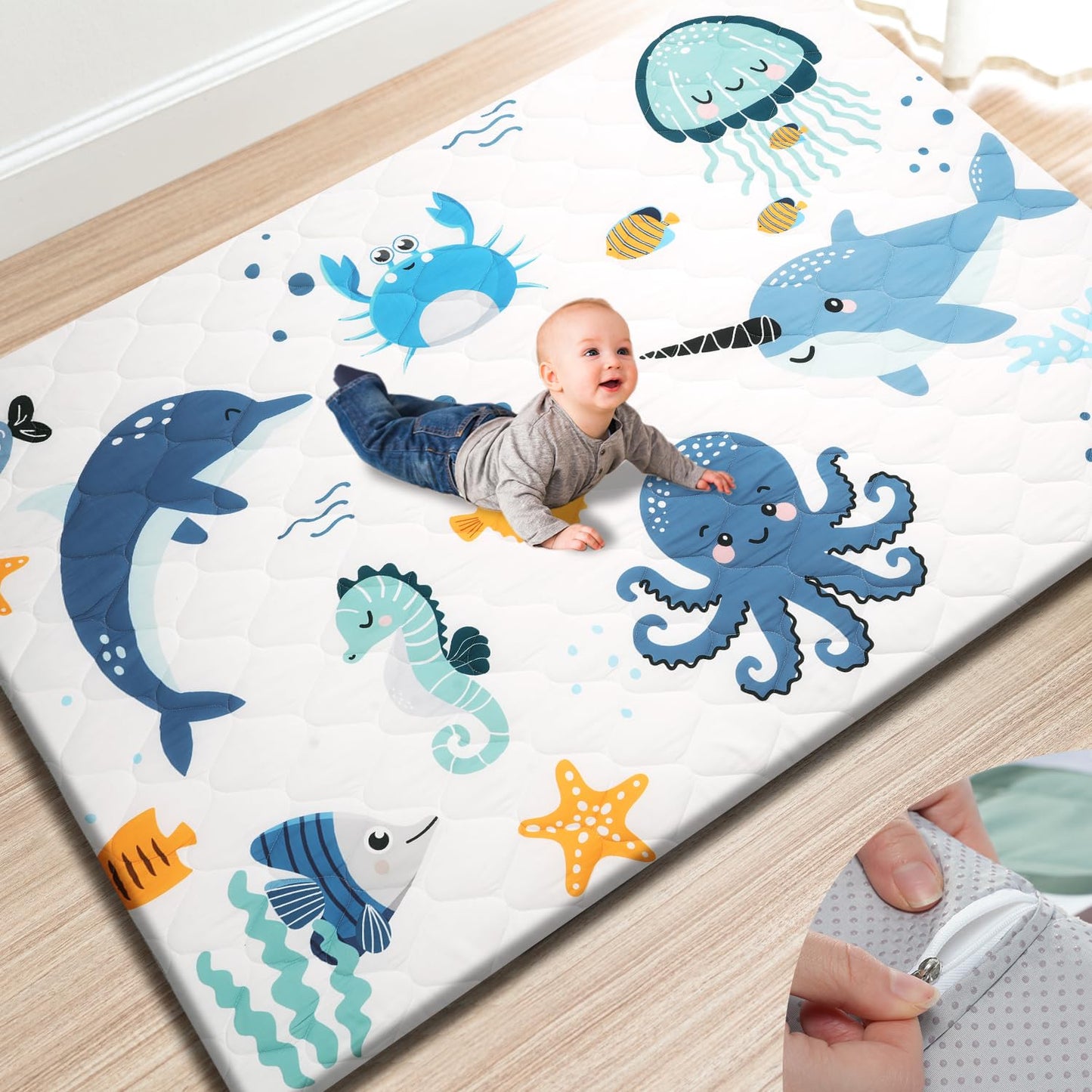 Premium Foam Baby Play Mat by TINYHARBO - Safe & Spacious
