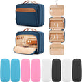 Travel Hanging Toiletry Bag for Women Navy Blue - Large Organizer
