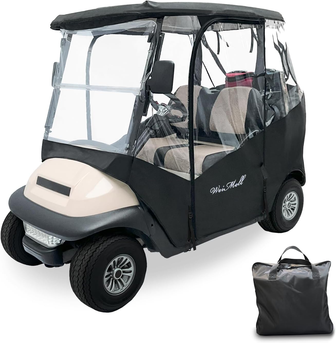 WEIMELL Clear Window Golf Cart Cover - All Weather Protection!