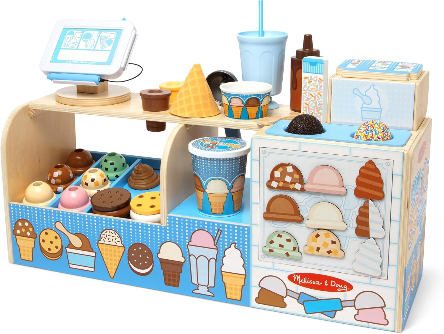 Melissa & Doug Cool Scoops Ice Creamery for Imaginative Play