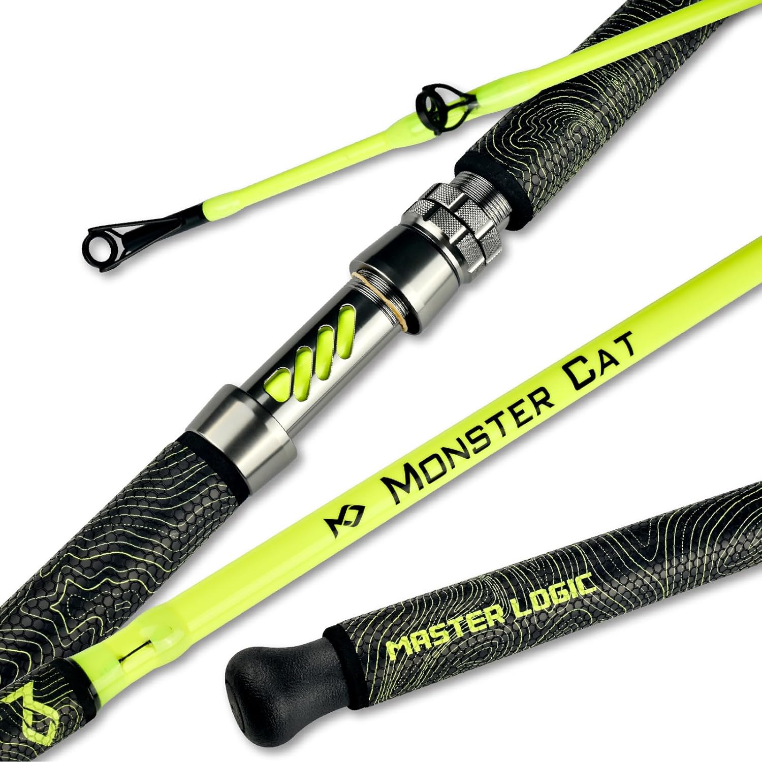 Master Logic Glow Catfish Rod - Durable S-Glass & Carbon