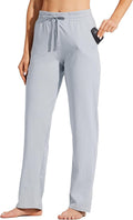 Willit Women's Cotton Sweatpants Open Bottom Yoga Pants - Cozy