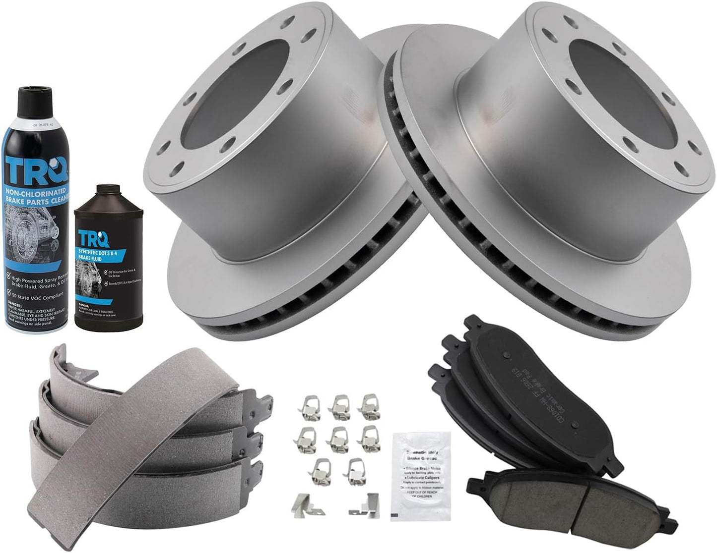 TRQ Rear Brake Pad & Rotor Kit for 2005-2007 Ford F-250 Super Duty