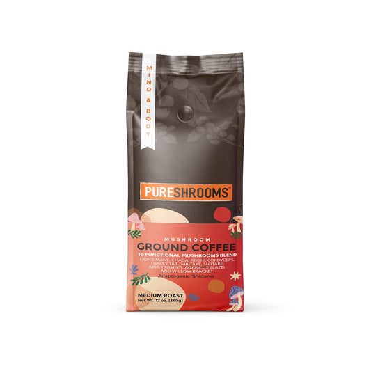 10 Mushroom Extract Infused Coffee - PureShrooms