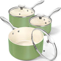 Non-Toxic MICHELANGELO Sauce Pan Set - Healthy Cooking Made Easy