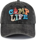 Cotton 3D Embroidered Funny Camping Hat