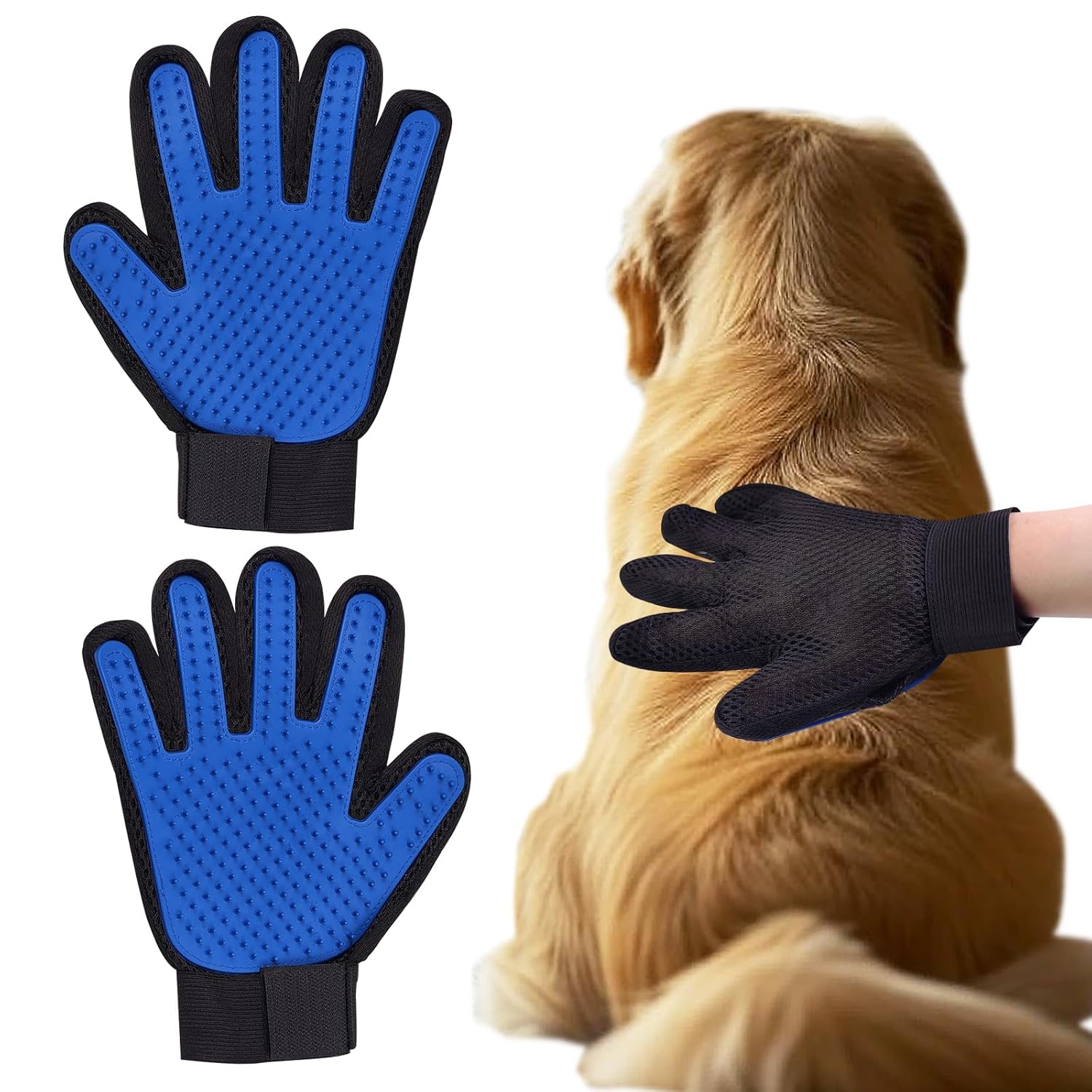 Deshedding Glove Duo - Pet Hair Marvel!