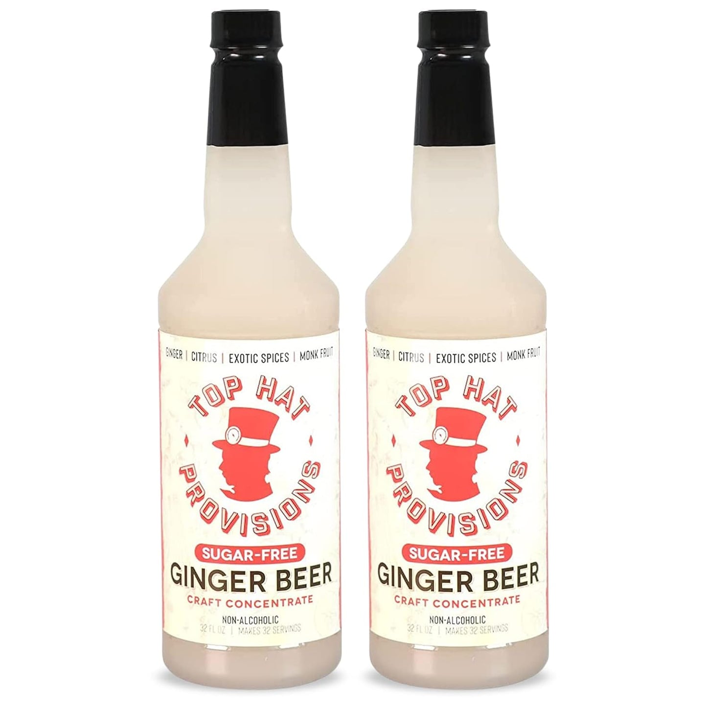 Top Hat Keto Sugar Free Ginger Beer Syrup for Cocktails
