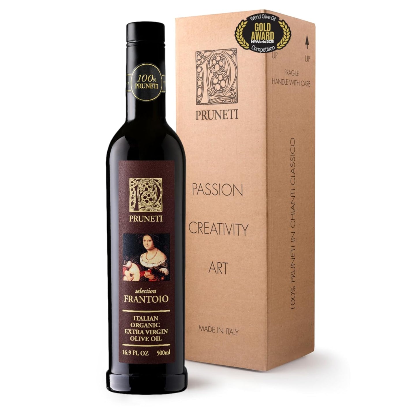 Pruneti Frantoio Robust Organic Extra Virgin Olive Oil 16.9 fl oz