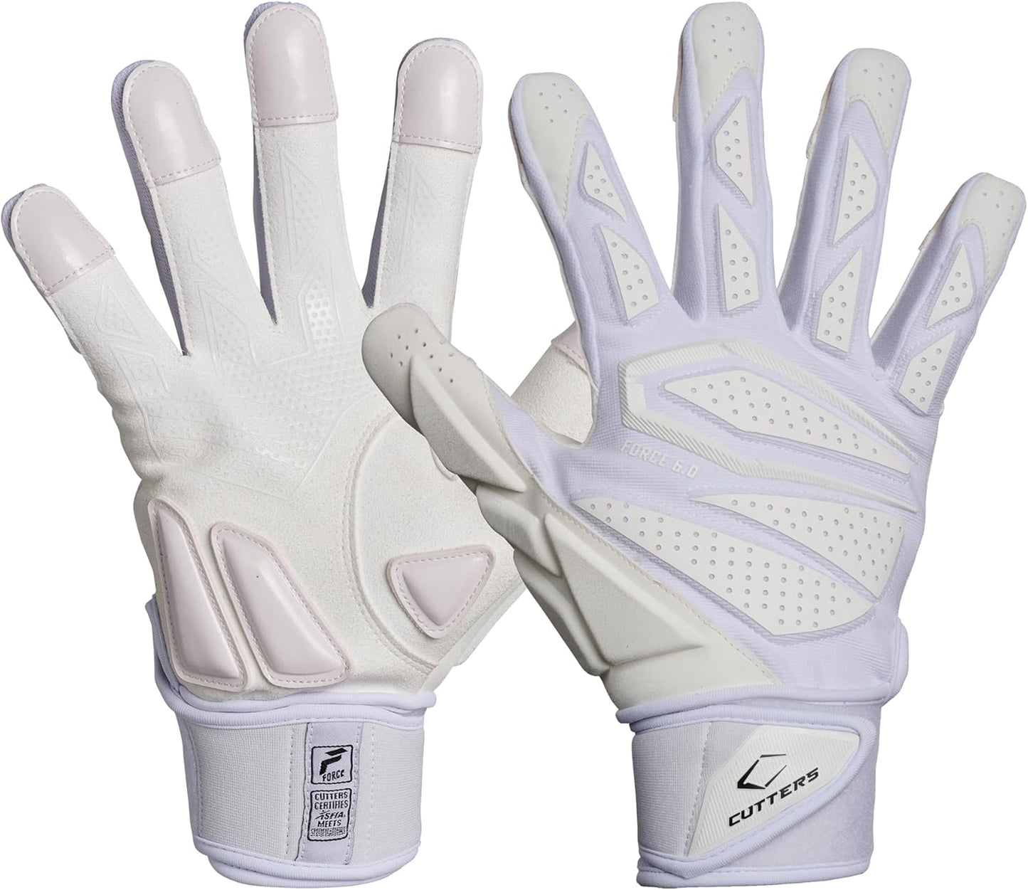 Cutters Force Padded Football Gloves for Lineman with Extra Grip