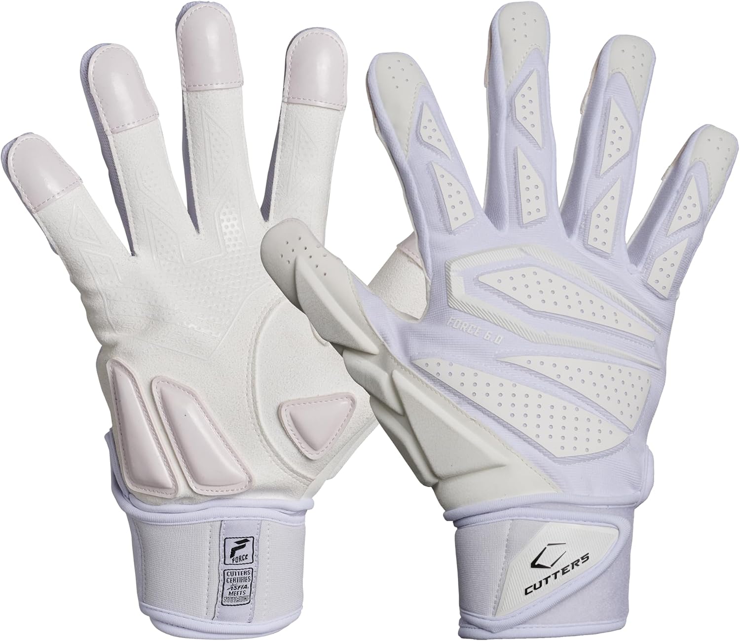 Cutters Force Padded Football Gloves for Lineman with Extra Grip