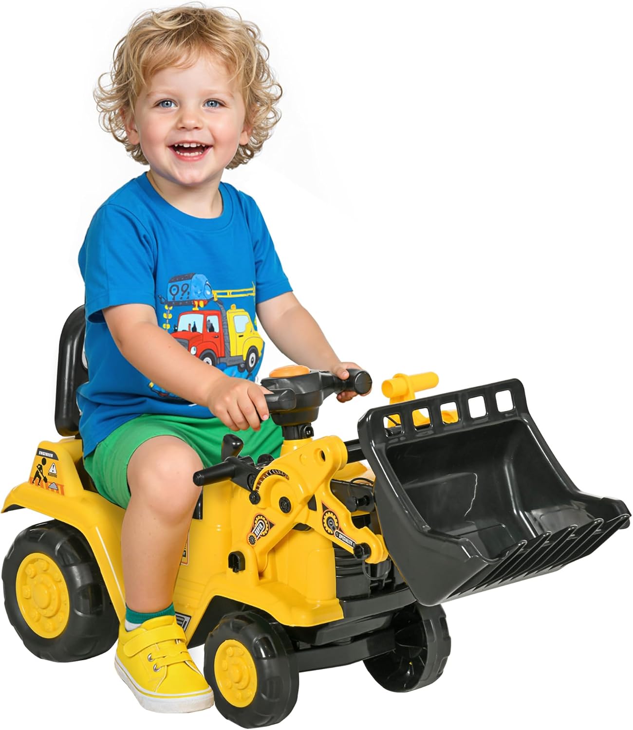 HOMCOM Ride On Excavator for Kids - Fun Construction Toy