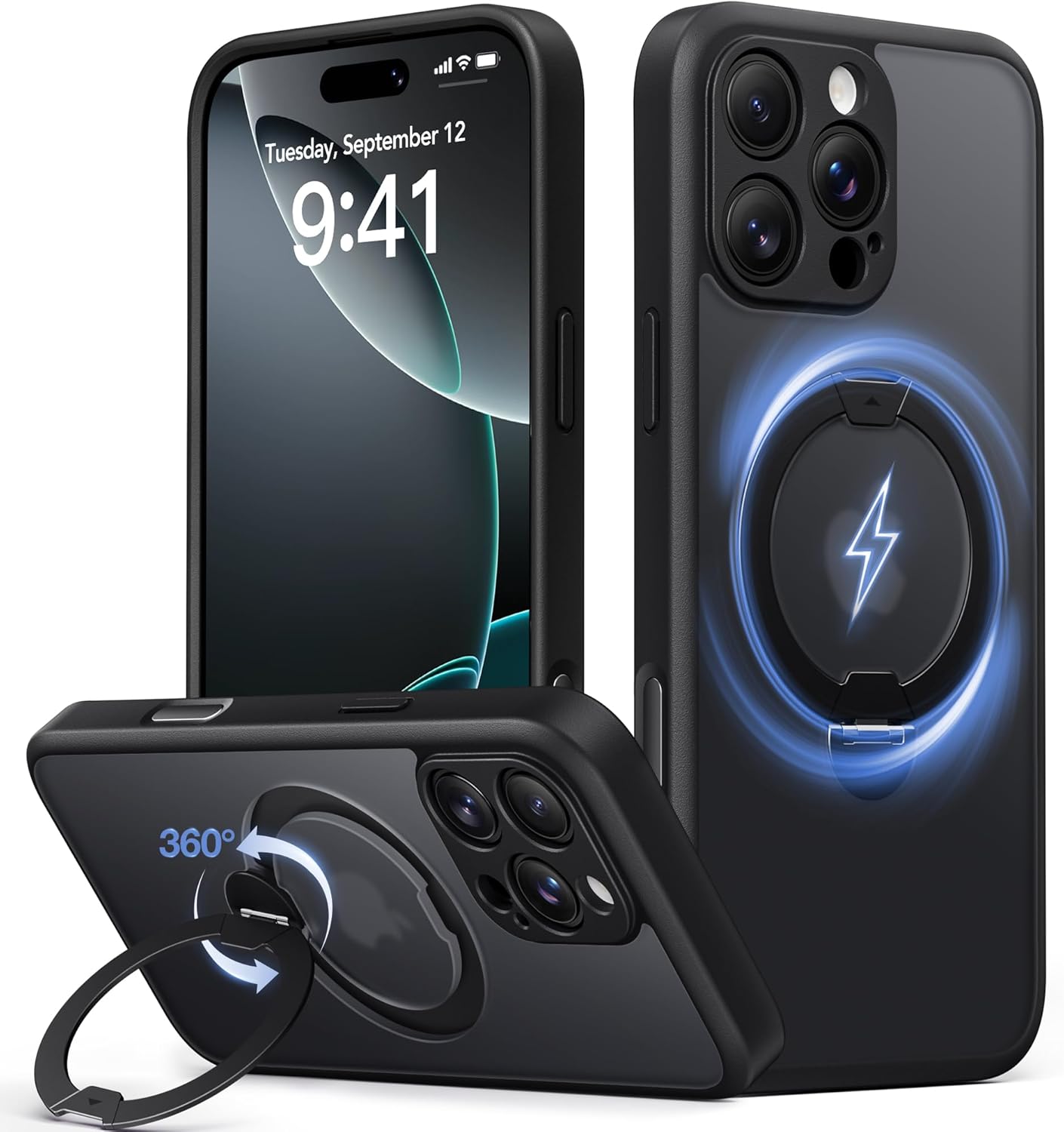 Magnetic iPhone 16 Pro Max Case with Unbreakable Stand & Protection