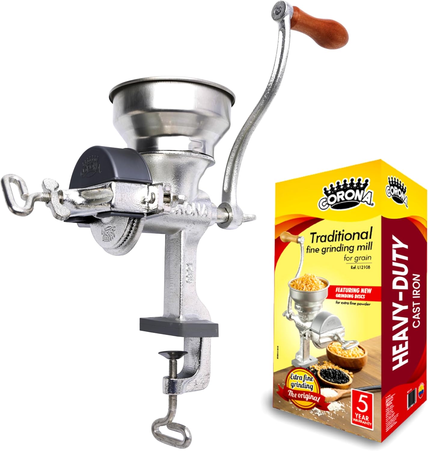 Corona Corn Grinder Manual Grain Mill for Home Use and Cooking
