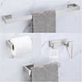 Brushed Nickel Bathroom Hardware Set 4-Piece - Rust-Resistant SUS304
