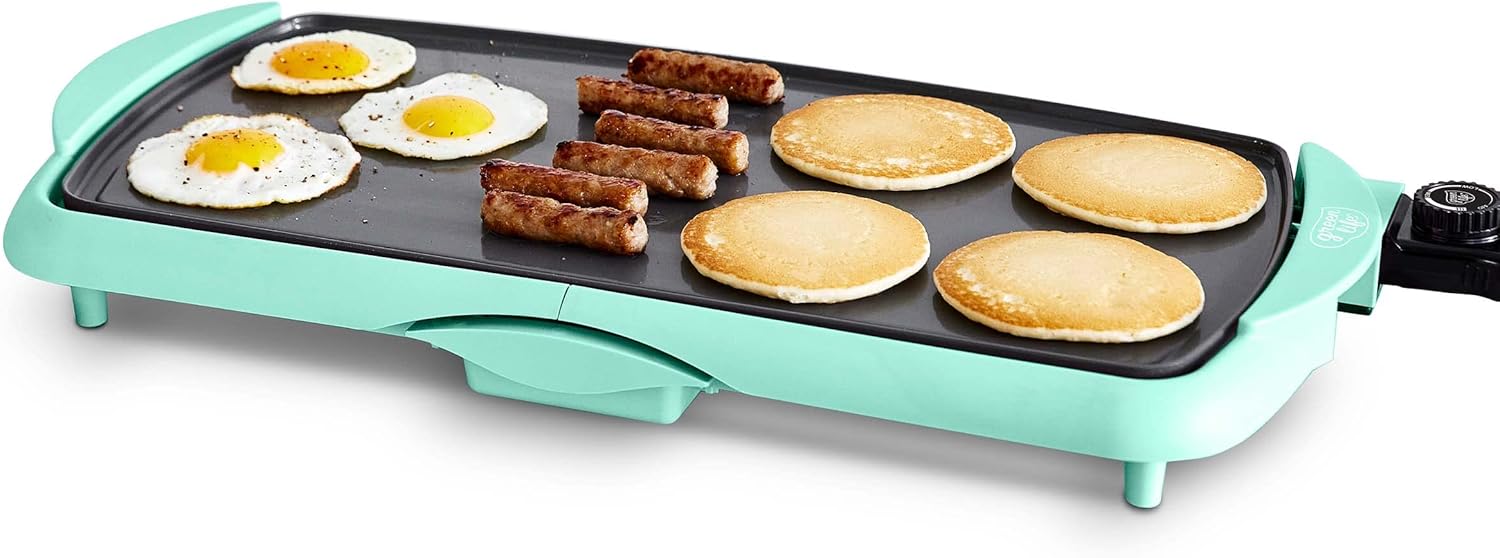 Extra Large Electric Griddle with Non-Toxic Ceramic Coating