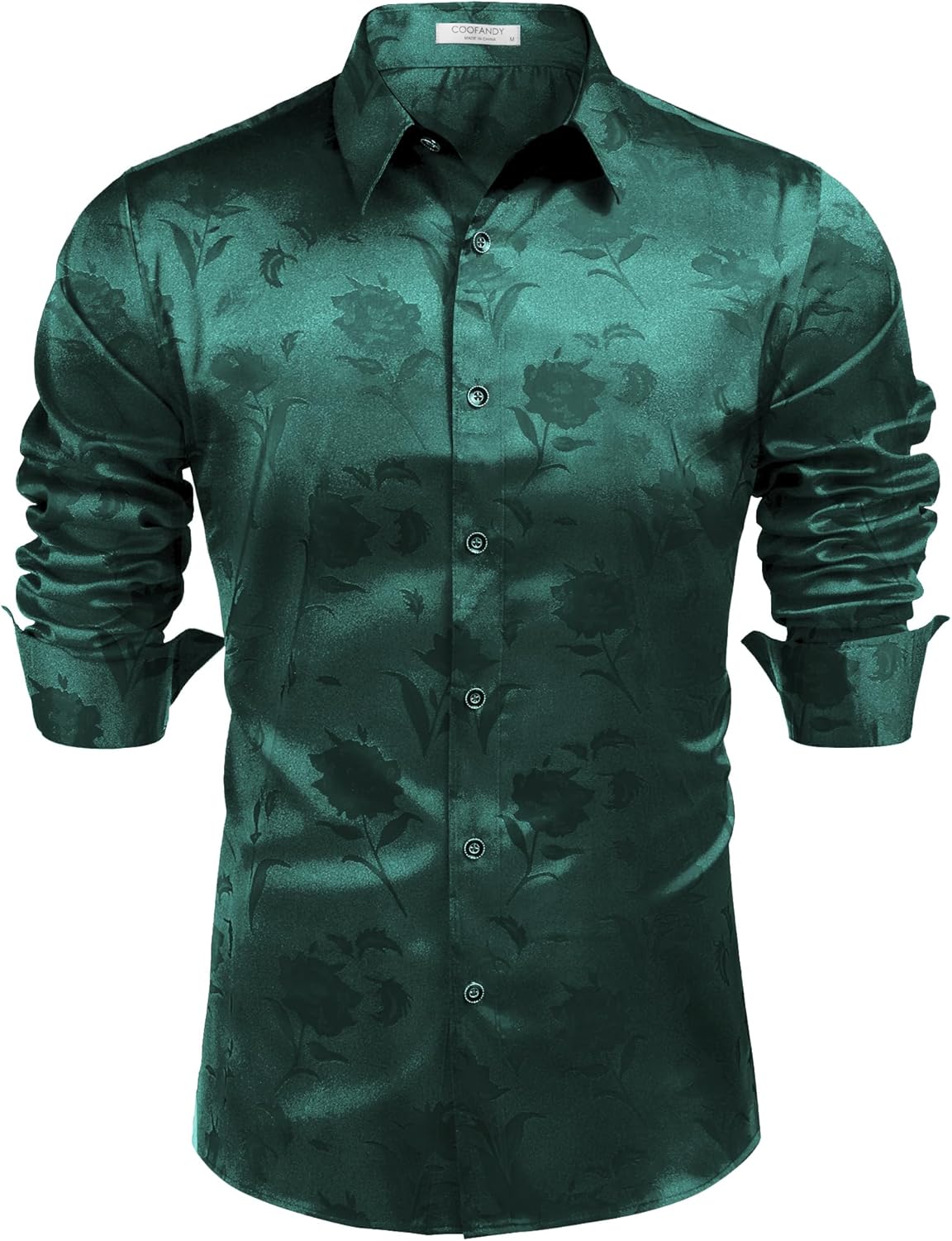 COOFANDY Men's Silk Satin Dress Shirts for Elegant Occasions