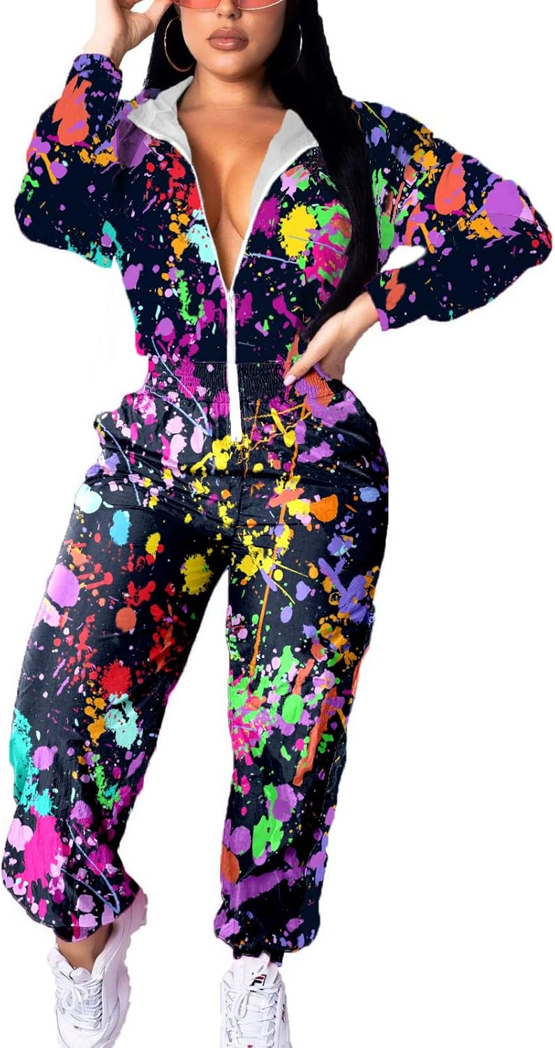 Stylish Women's Pullover Hoodies Jumpsuit Tracksuit Set