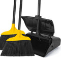 Indoor/Outdoor Heavy Duty Broom and Dustpan Set - Upright Design