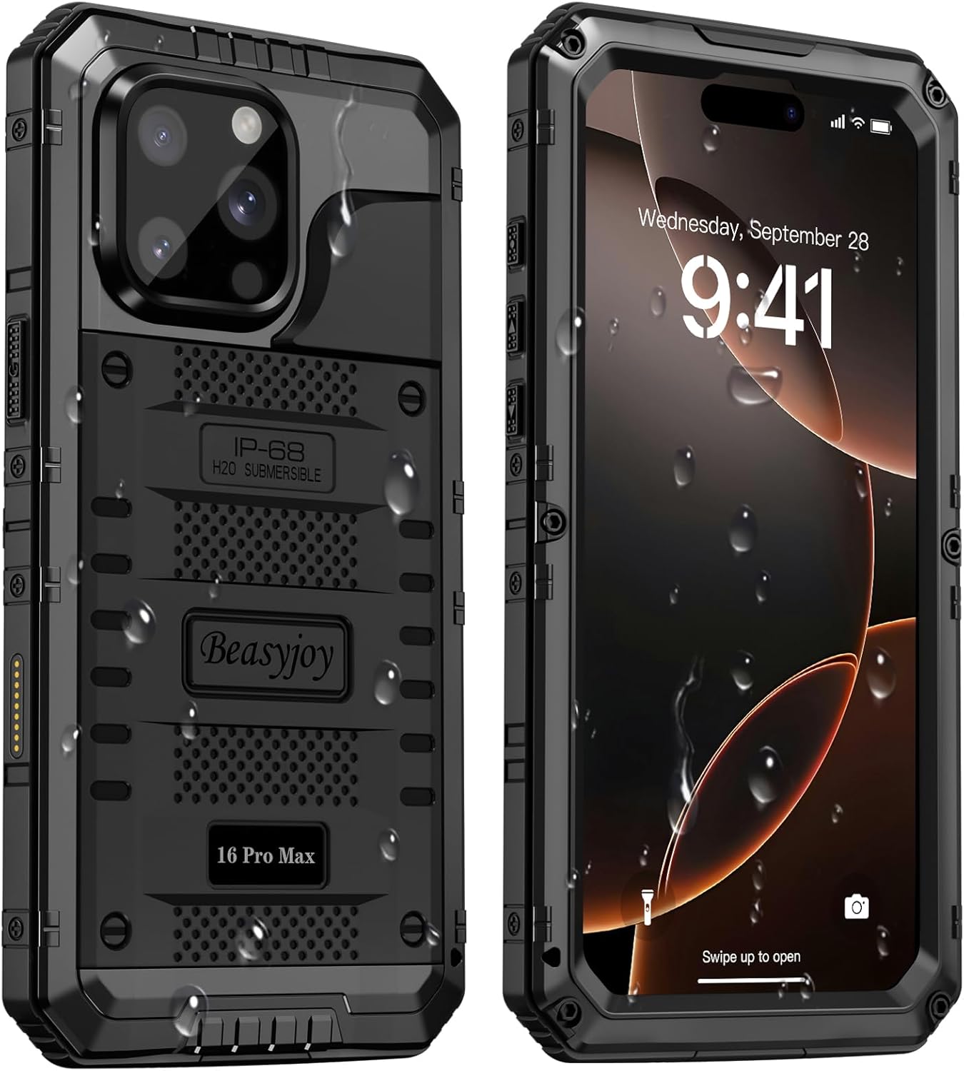 Beasyjoy iPhone 16 Pro Max Case Waterproof Heavy Duty Protection