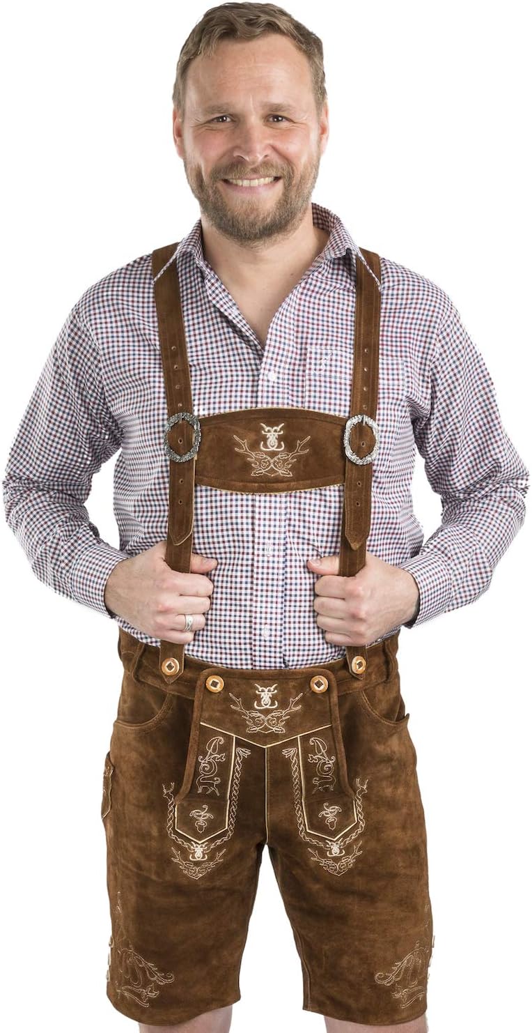Schoneberger Men's Bavarian Lederhosen for Oktoberfest Events