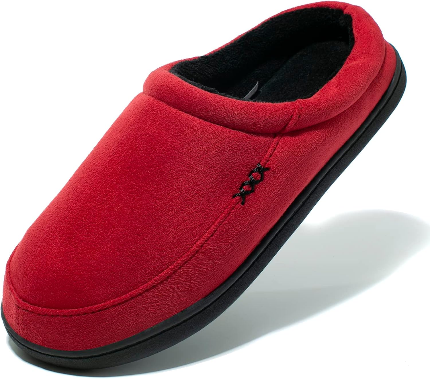 NewDenBer Men's Warm Memory Foam Suede Plush Clog Slippers