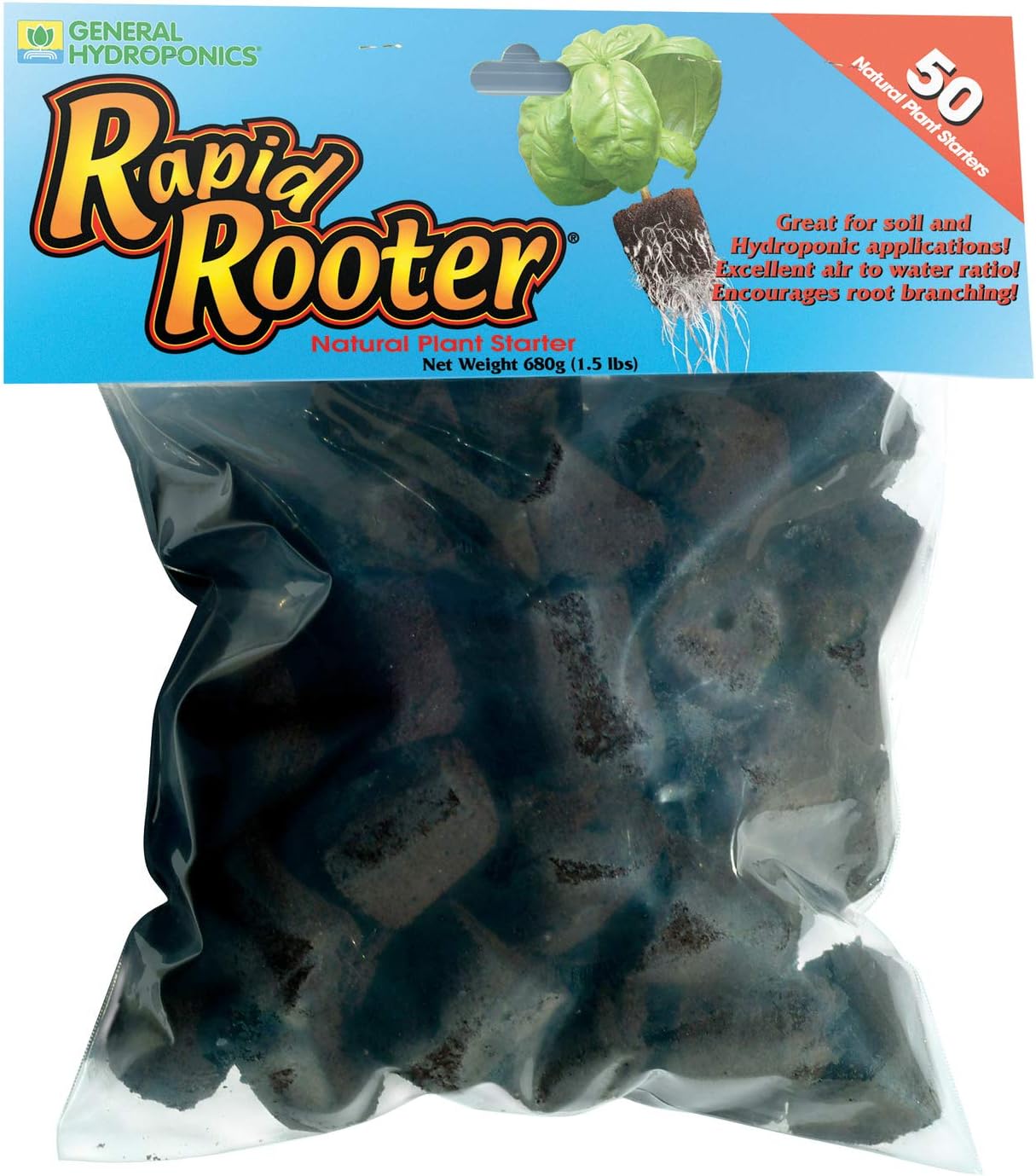Hydroponics Rapid Rooter: 50 Plugs for Seeds/Cuttings