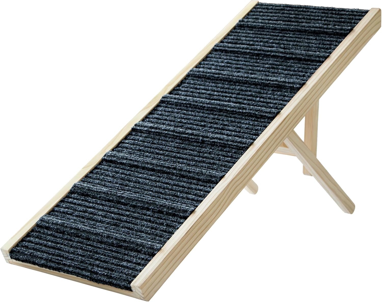Dog Ramp for Bed - 43.5in Wooden Foldable Pet Ramp with 6 Heights