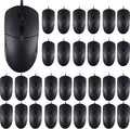 200 Black Wired Computer Mouse Bulk USB 1000 DPI 3 Button Corded Mouse