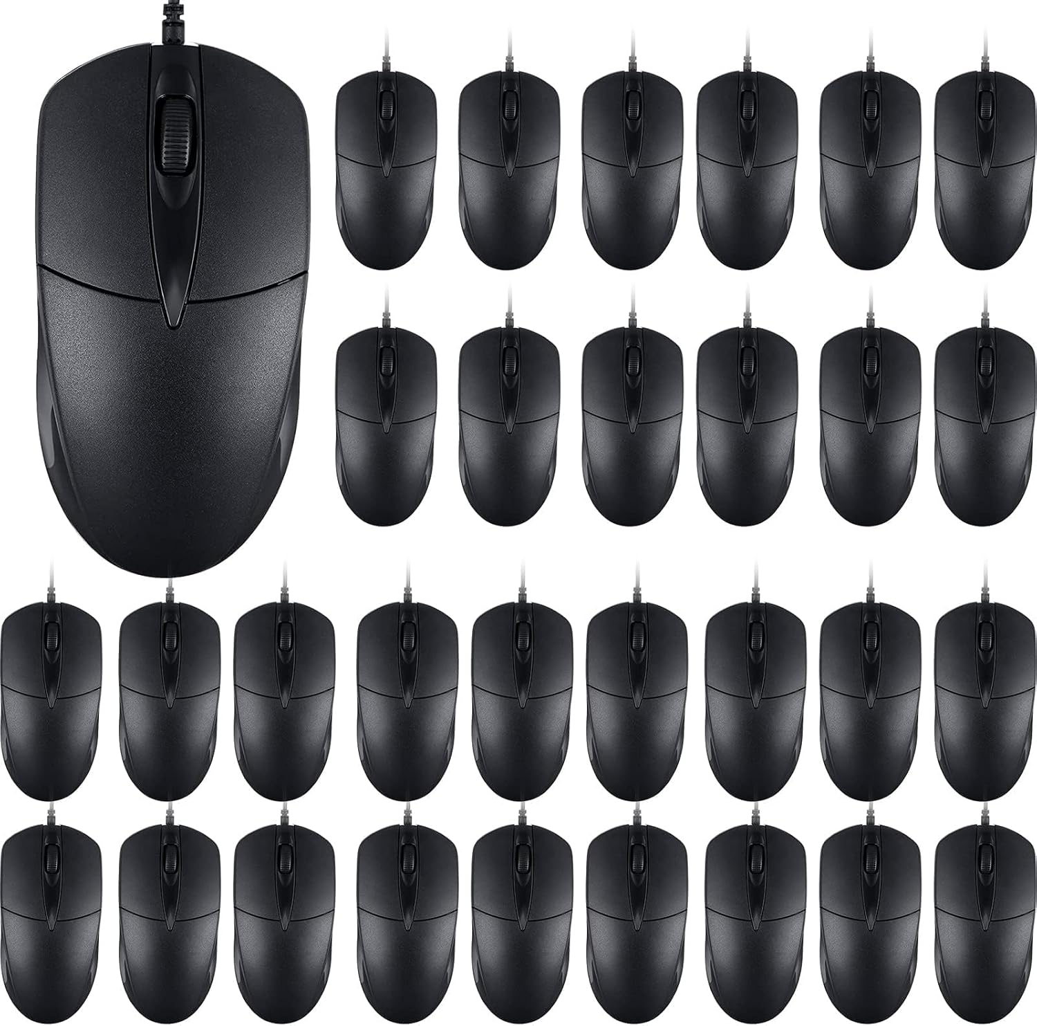 200 Black Wired Computer Mouse for Home Office Use and More
