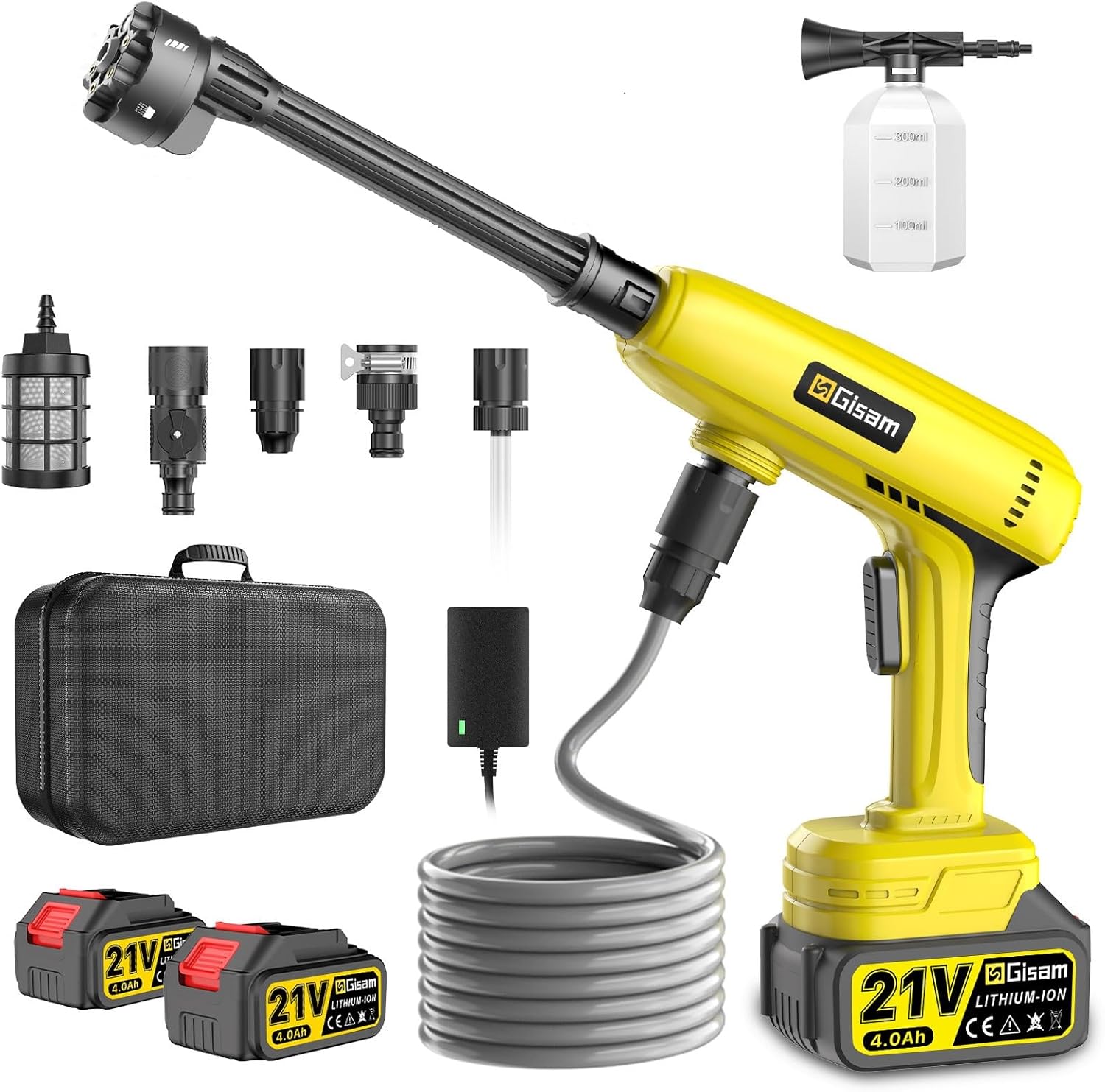 Cordless Pressure Washer with 1250 PSI Power and Versatile Nozzle