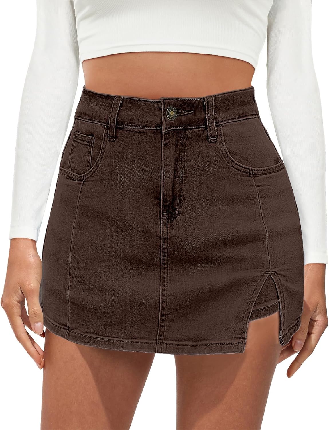 Vetinee Jean Skorts for Women: High Waisted and Trendy Style
