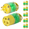 20A Heavy-Duty Extension Cord Ends - Lighted 6 Set
