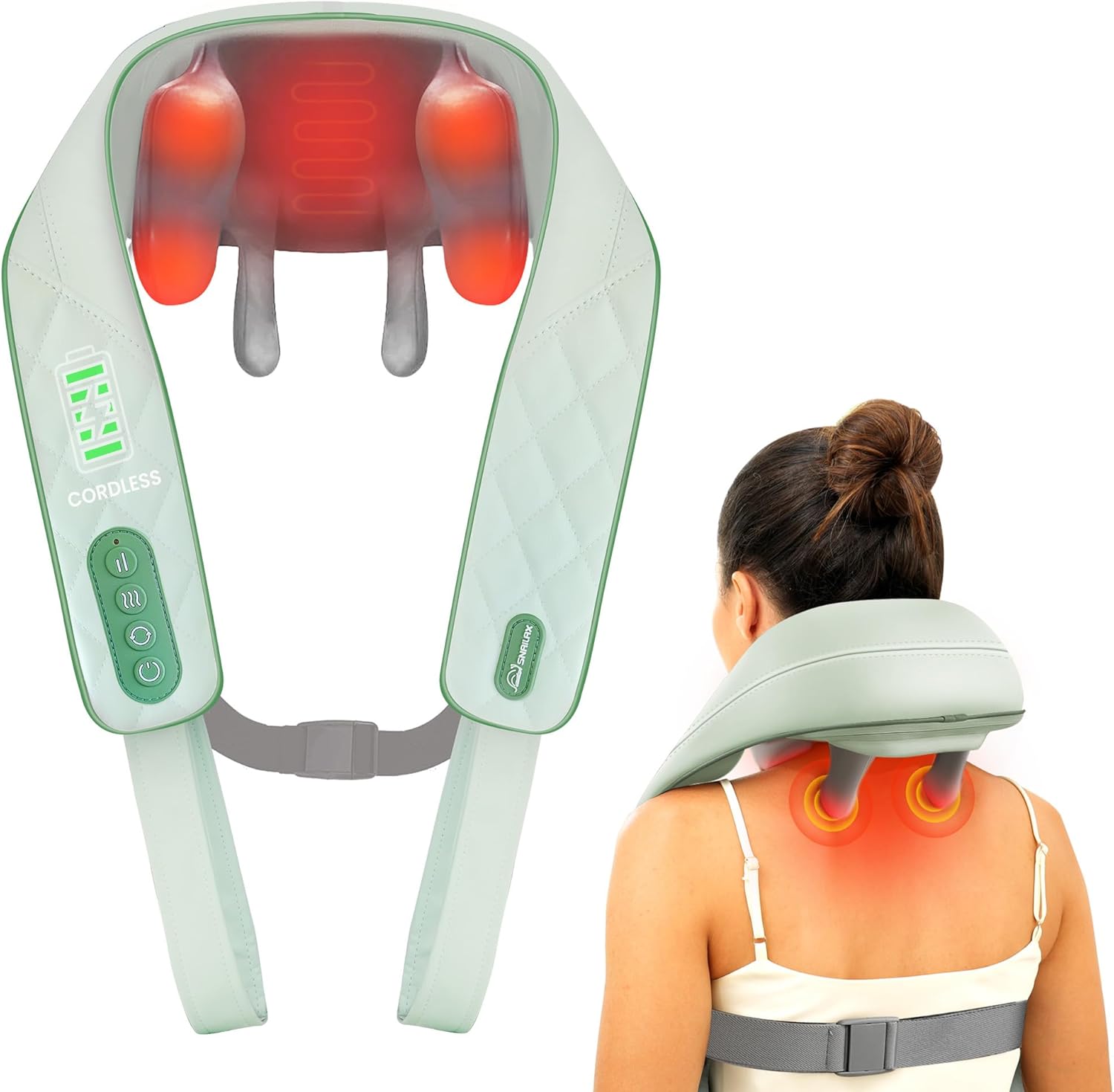 Snailax Cordless Neck Shoulder Massager with Heat for Relaxation