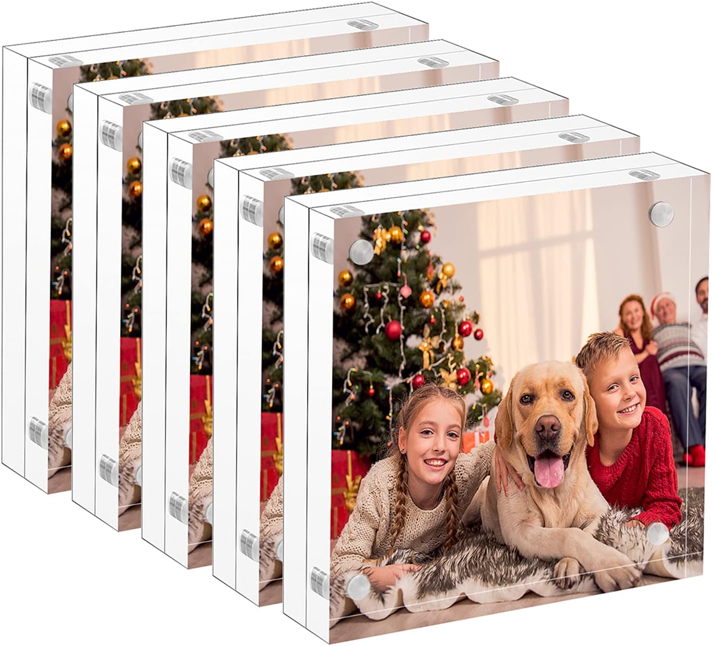 NIUBEE 4x4 Acrylic Frames 5 Pack for Stunning Picture Displays