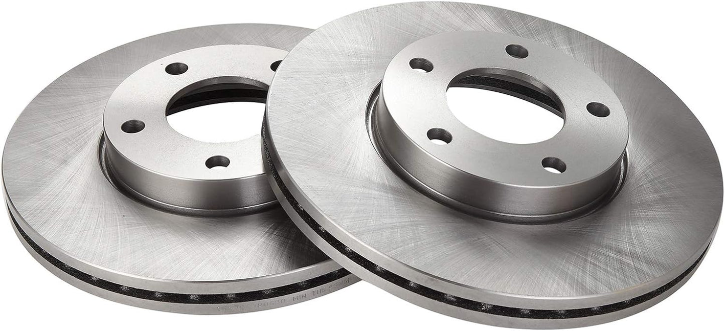 TRQ Front Brake Rotors Set Vented for 2004-2013 Mazda 3