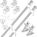 American Flag Pole Kit (2 Packs) for Outside House - Wall Mount Flag