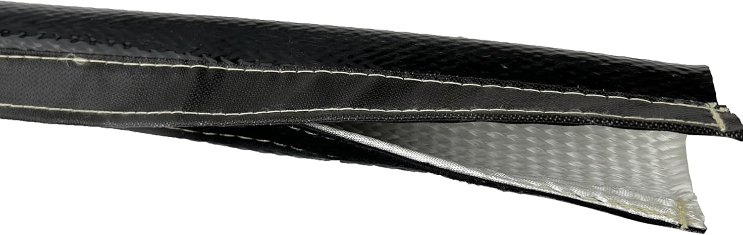 1-1/2 ID Fire Wrap Heat Shielded Protection Sleeve for Hoses