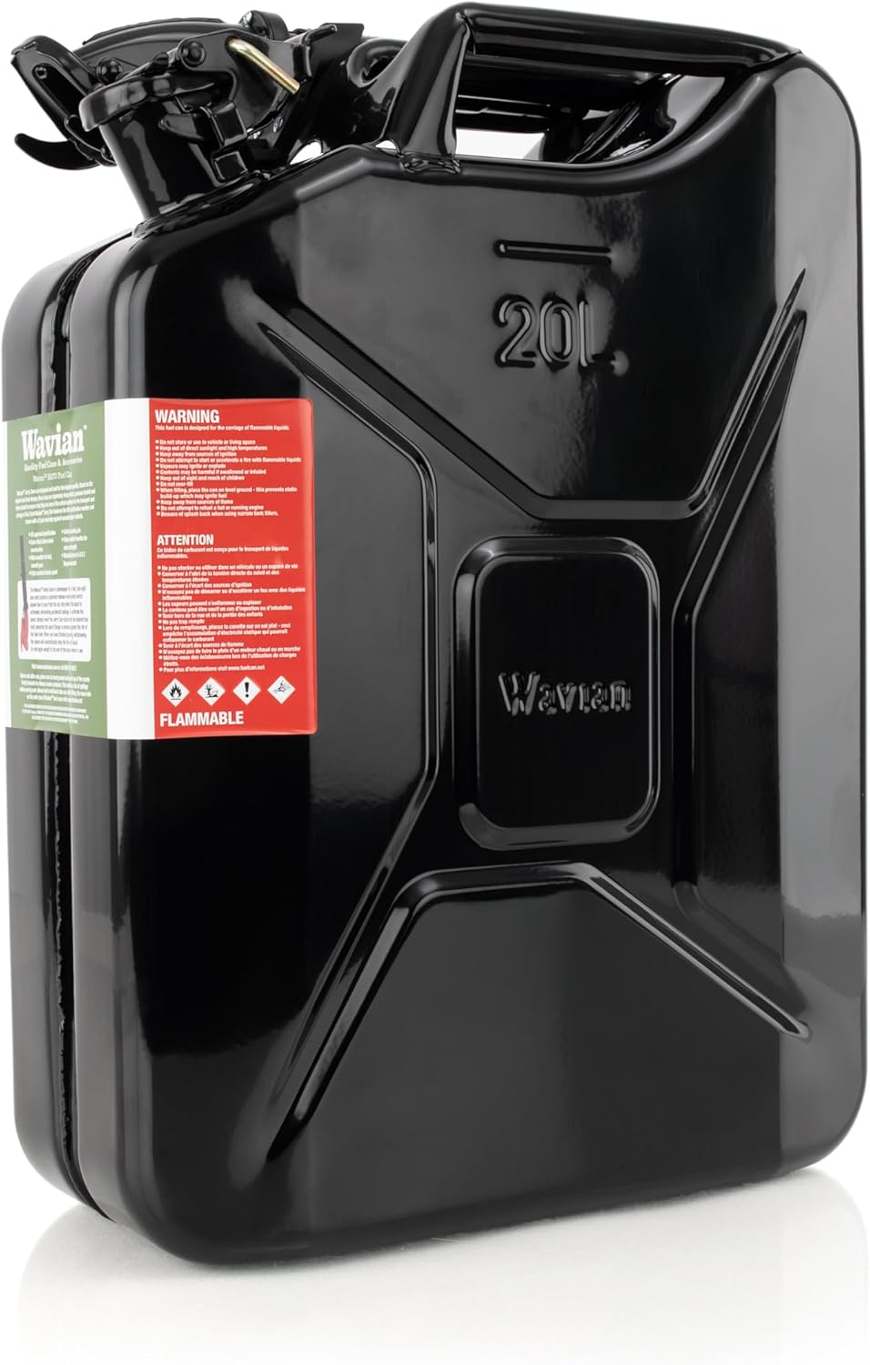 Wavian USA Authentic NATO Jerry Can - Durable 5 Gallon Fuel Storage
