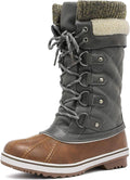 Women's Mid-Calf Waterproof Winter Snow Boots - Warm Insulated Fit